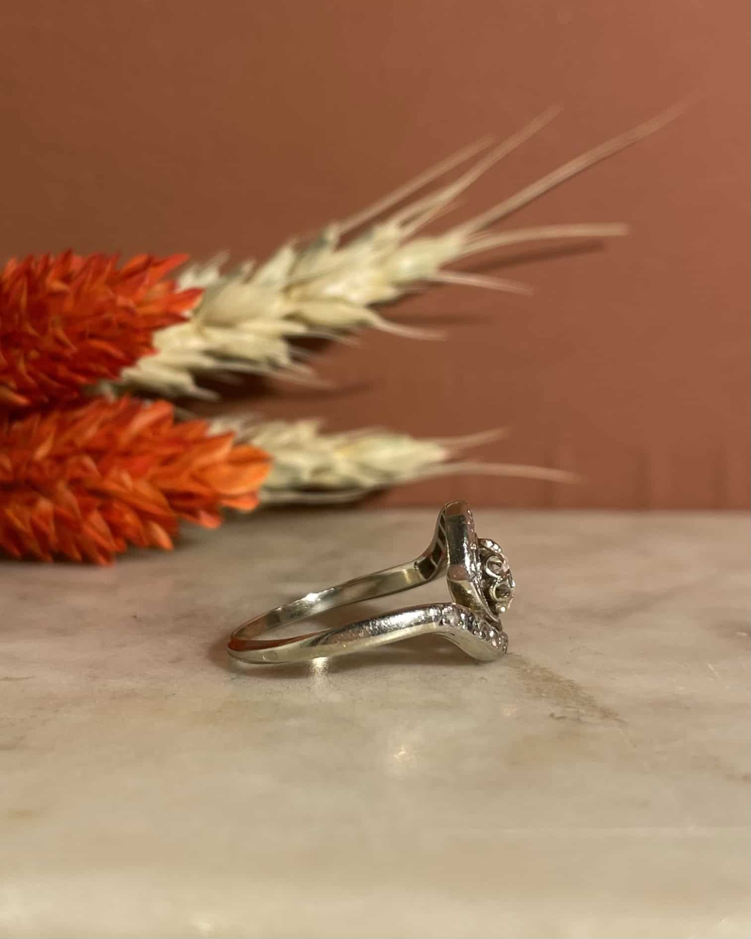 Bague Vintage Tourbillon 19 Diamants "Samira" - Elliade Paris