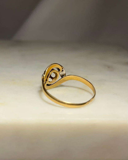 Bague vintage Tourbillon Diamants &quot;Andréa&quot; - Elliade Paris