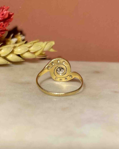 Bague vintage Tourbillon Diamants &quot;Manelle&quot; - Elliade Paris