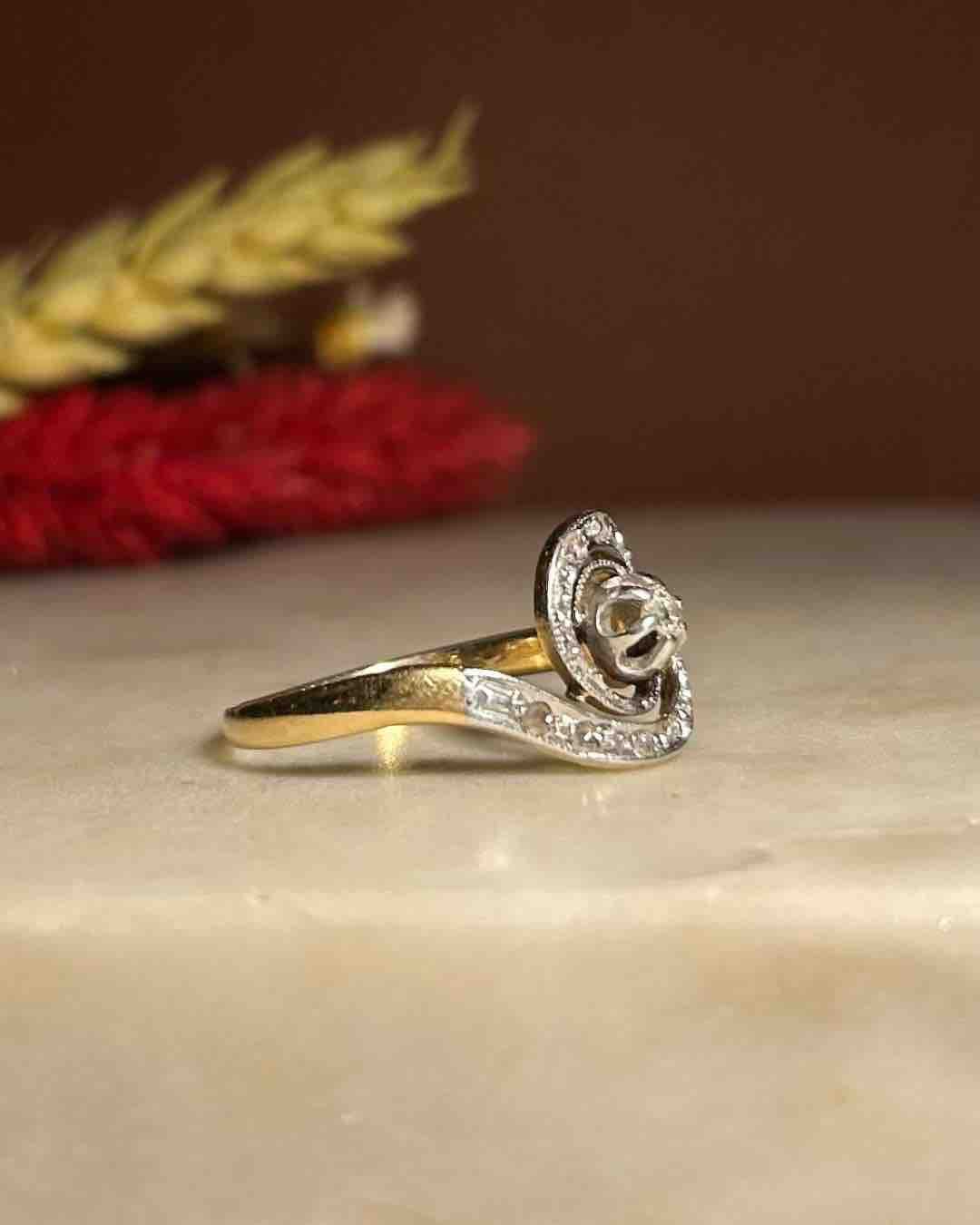 Bague vintage Tourbillon Diamants "Marion" - Elliade Paris