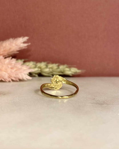 Bague Vintage Tourbillon Émeraude &quot;Iseult&quot; - Elliade Paris