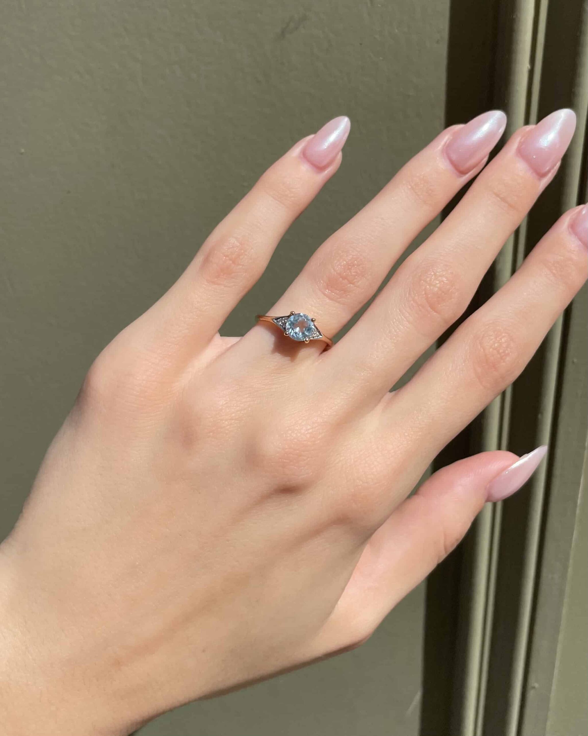 Bague Trilogie topaze &amp; Diamants "Rahem"