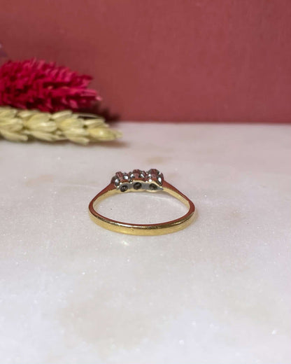 Bague Vintage Trilogie Diamants &quot;Ophelia&quot; - Elliade Paris