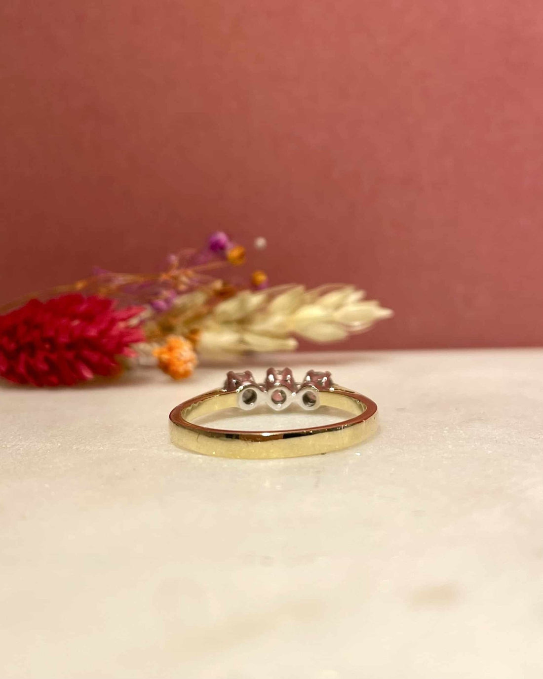 Bague Vintage Trilogie Diamants &quot;Ophelia&quot; - Elliade Paris