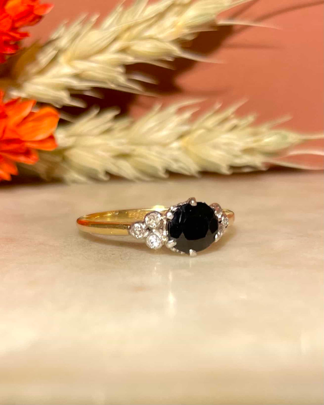 Bague Trilogie Saphir 1.20 carat &amp; Diamants &quot;Maélia&quot;