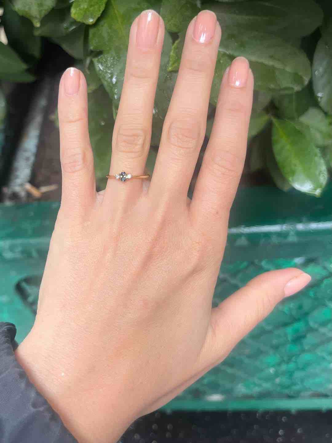 Bague vintage Trilogie Saphirs &amp; Diamants "Eden" - Elliade Paris