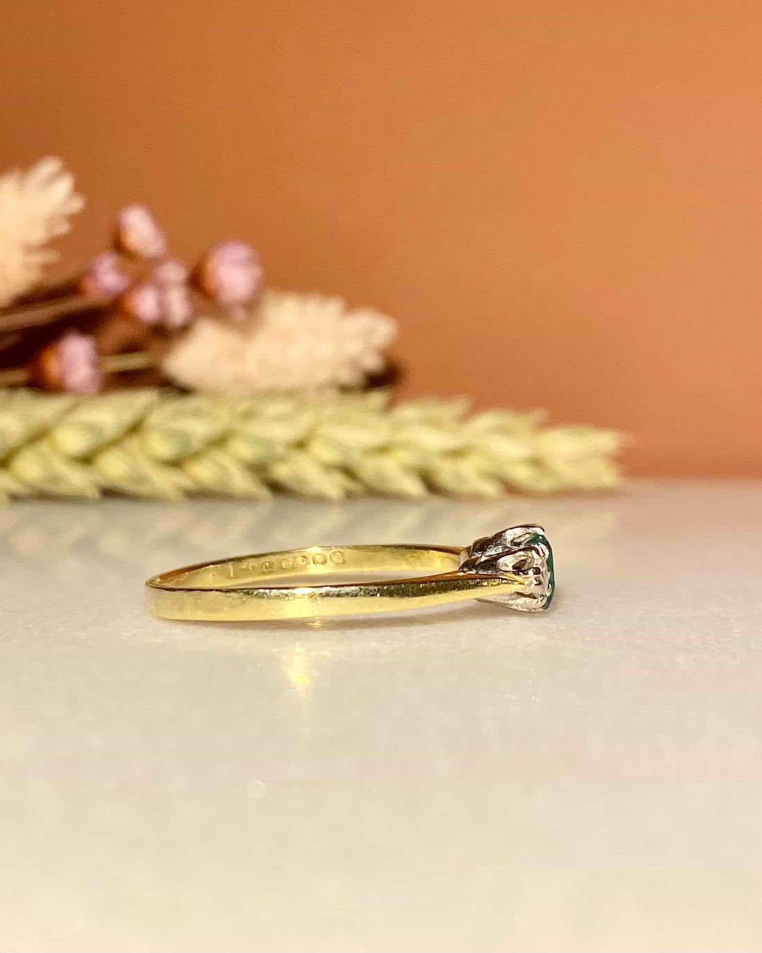 Bague Trilogie Emeraude 0.30 carat &amp; Diamants &quot;Serena&quot;