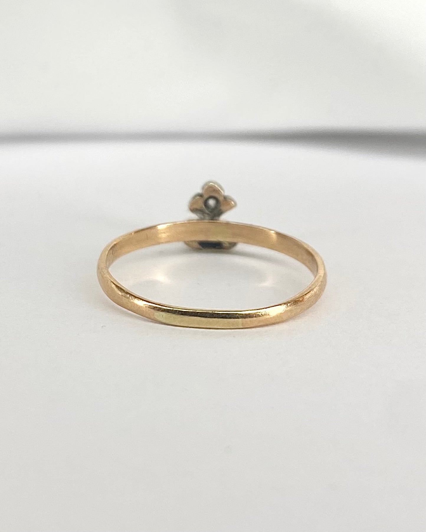Bague Vintage XIXème Perles &amp; Diamant "Béryl" - Elliade Paris