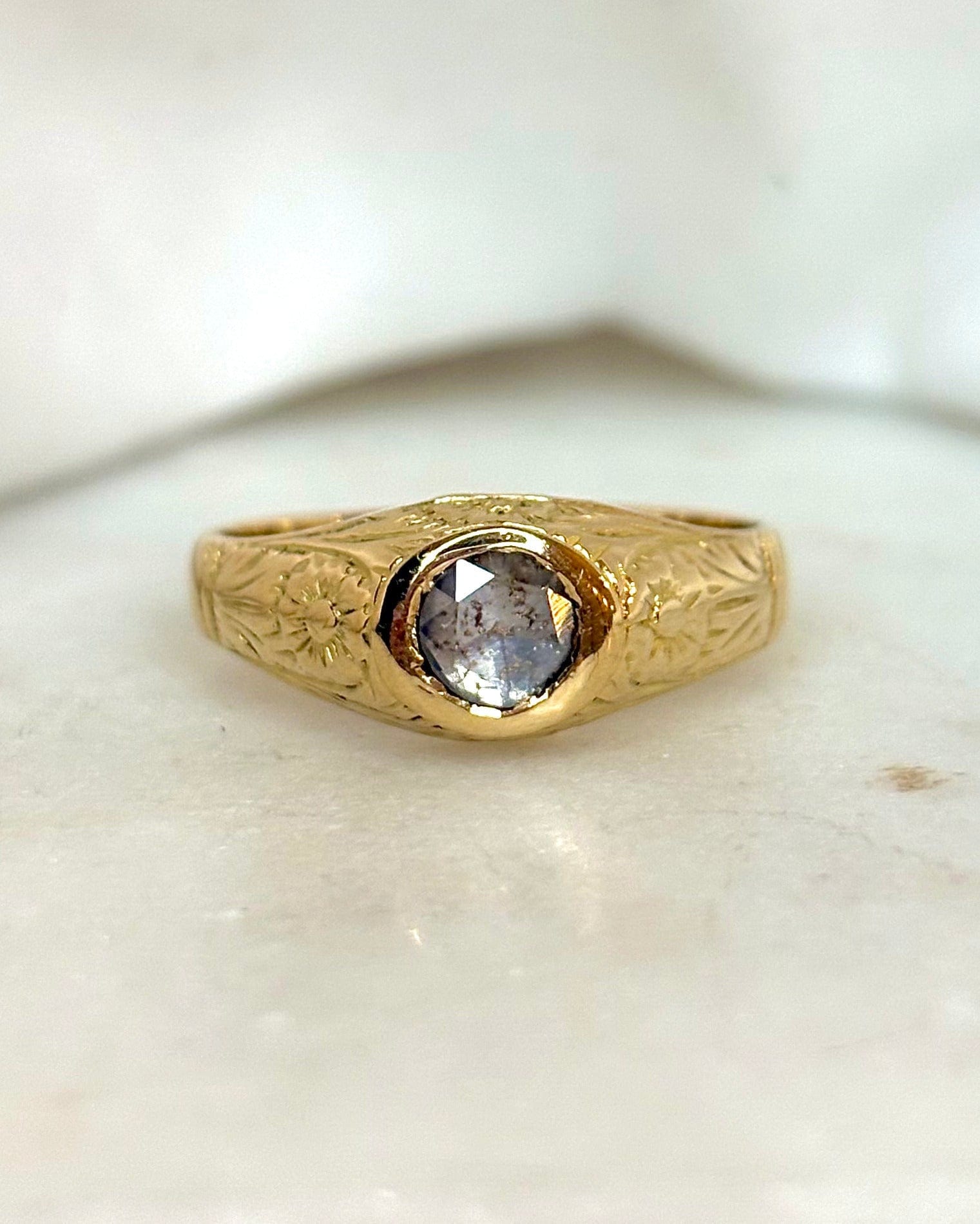Bague XIXe siècle diamant taille rose 0.25 carat "Maïssa" - Elliade Paris