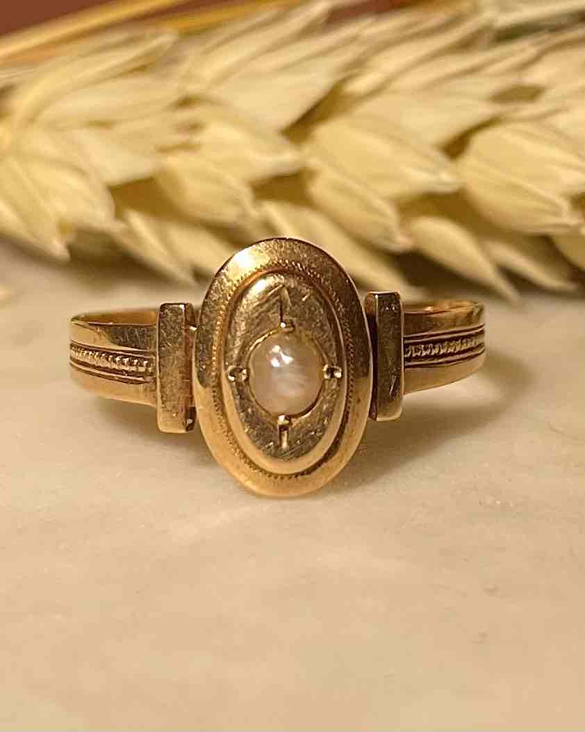 Bague XIXe siècle Perle étoilée "Eileen" - Elliade Paris