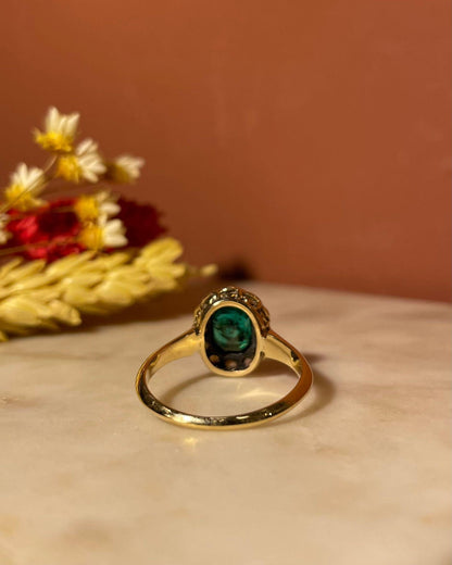 Bague XIXème Émeraude &amp; Diamants &quot;Lorie&quot; - Elliade Paris