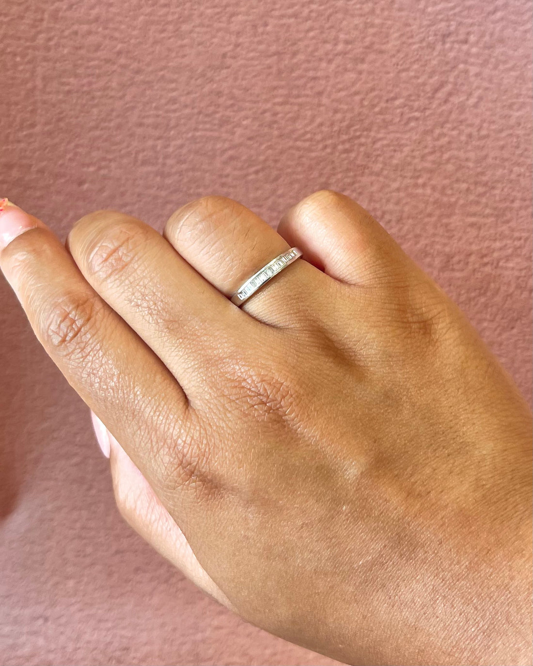 Demi-Alliance Diamants Baguette 0.34 carat "Agnès"