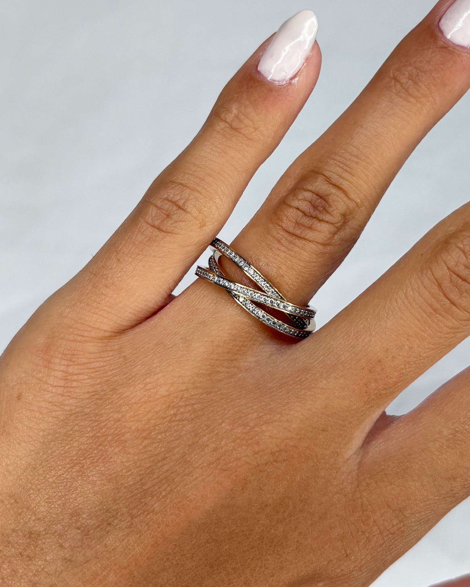 Bague Trois Anneaux Diamants 0.90 carat &quot;Alina&quot;