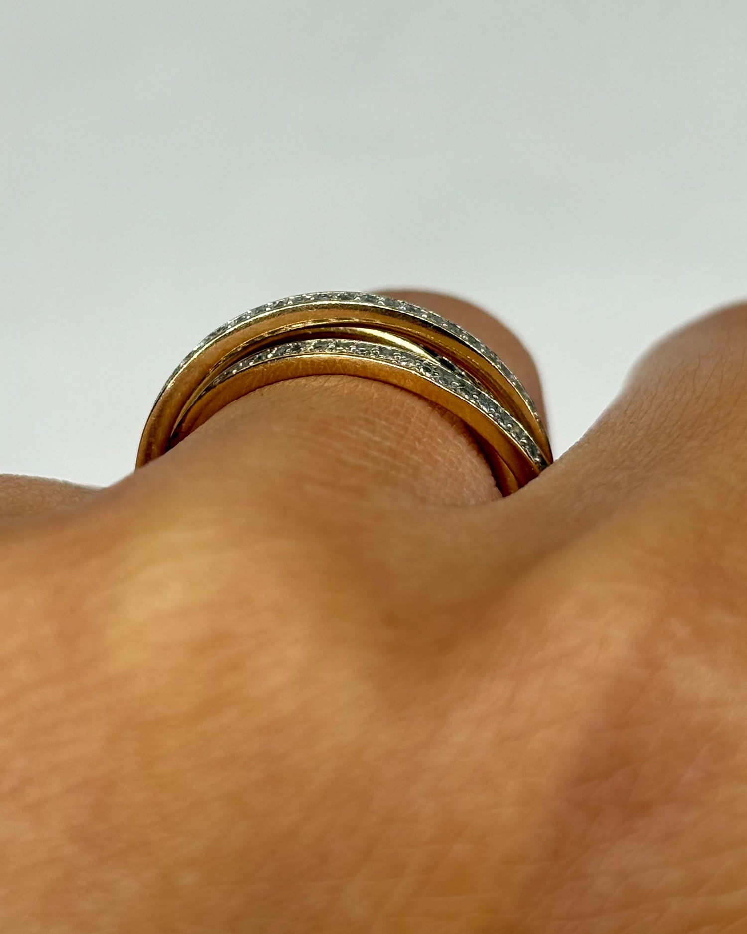Bague Trois Anneaux Diamants 0.90 carat &quot;Alina&quot;