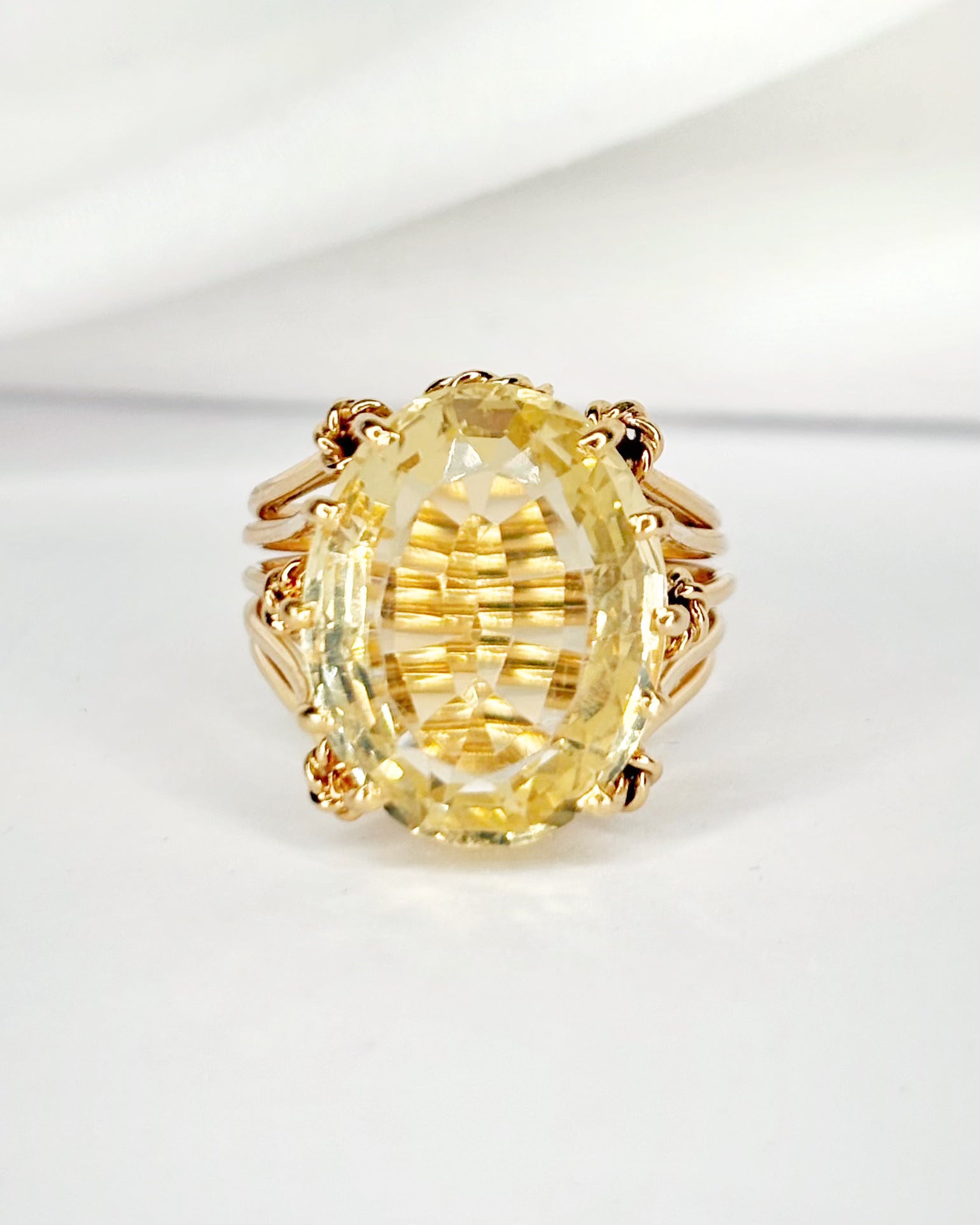 Bague Cocktail Citrine 11.20 carats &amp; Or 7.30g "Marnie"