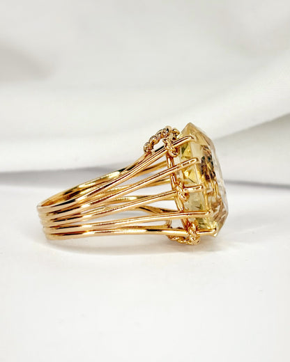 Bague Cocktail Citrine 11.20 carats &amp; Or 7.30g "Marnie"