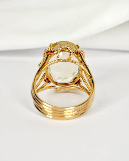 Bague Cocktail Citrine 11.20 carats &amp; Or 7.30g "Marnie"