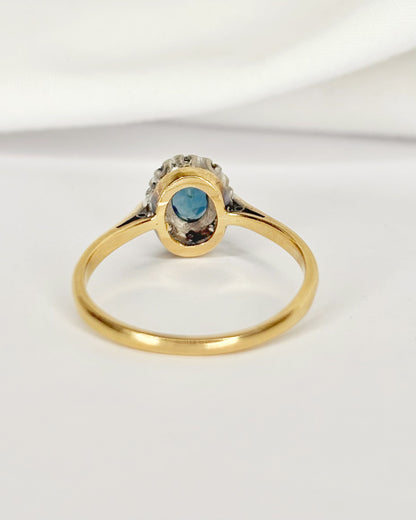 Bague Marguerite Saphir 0.50 carat &amp; Diamants "Alba"