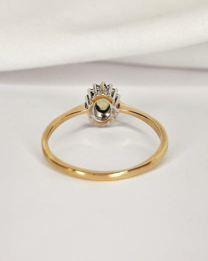 Anillo Margarita Peridoto y Diamantes "Tamara"