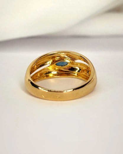 Anillo rígido con zafiro "Coline"