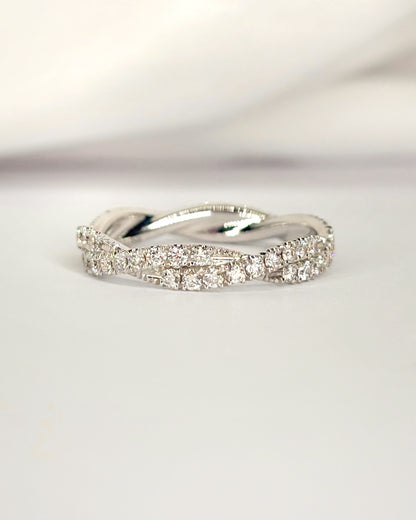 Alianza Trenzada Diamantes 0.54 quilates 3.5 mm "Alicia"