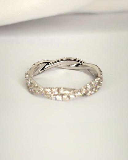 Alianza Trenzada Diamantes 0.54 quilates 3.5 mm "Alicia"