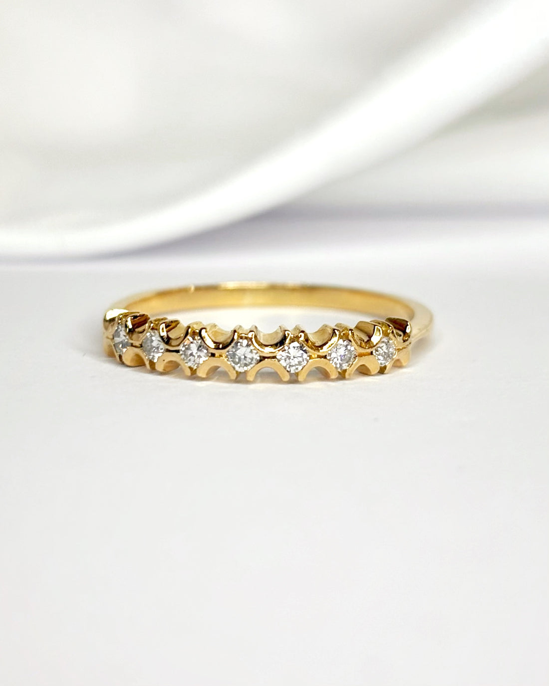 Demi-Alliance Rivière Diamants 0.28 carat "Salma"