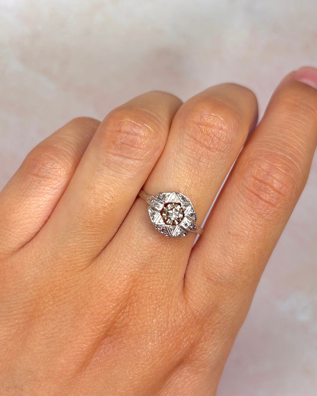 Bague Art-Déco Diamants "Leona"