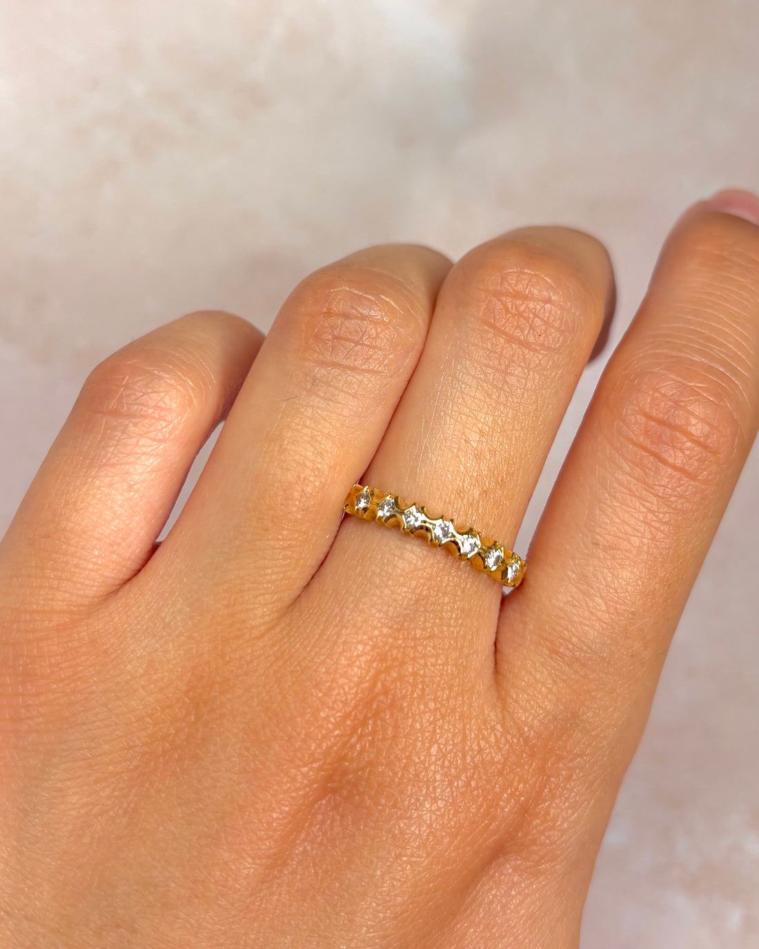 Demi-Alliance Rivière Diamants 0.28 carat "Salma"