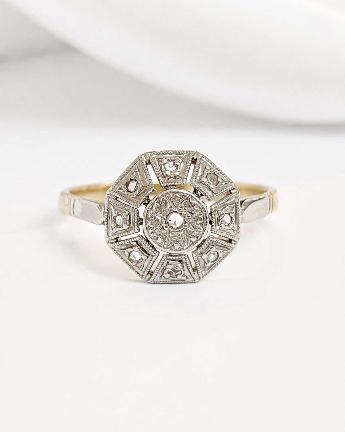 Anillo Art Déco con diamantes «Joshua»