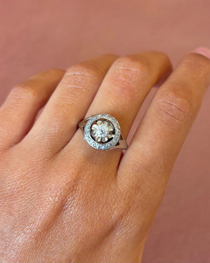 Anillo Art Déco con diamantes de 0,40 quilates «Francine»