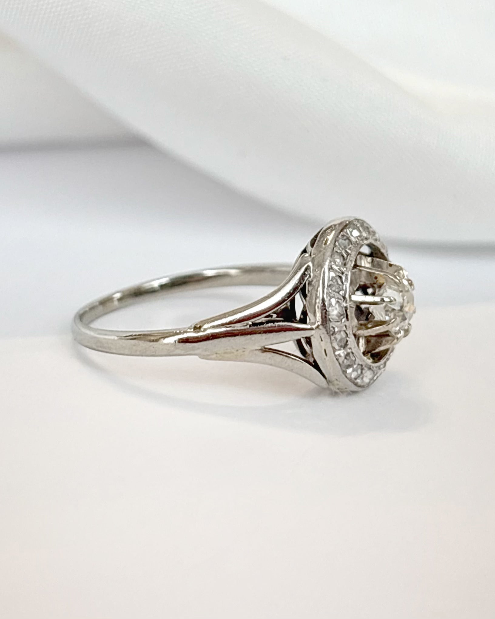 Anillo Art Déco con diamantes de 0,40 quilates «Francine»