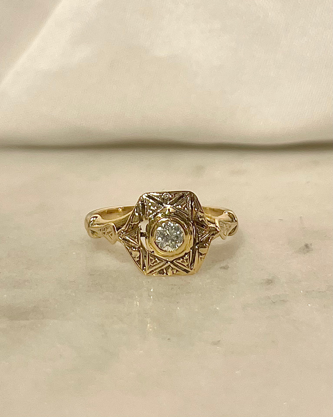 Bague Vintage Art-Déco Diamant "Joanne"