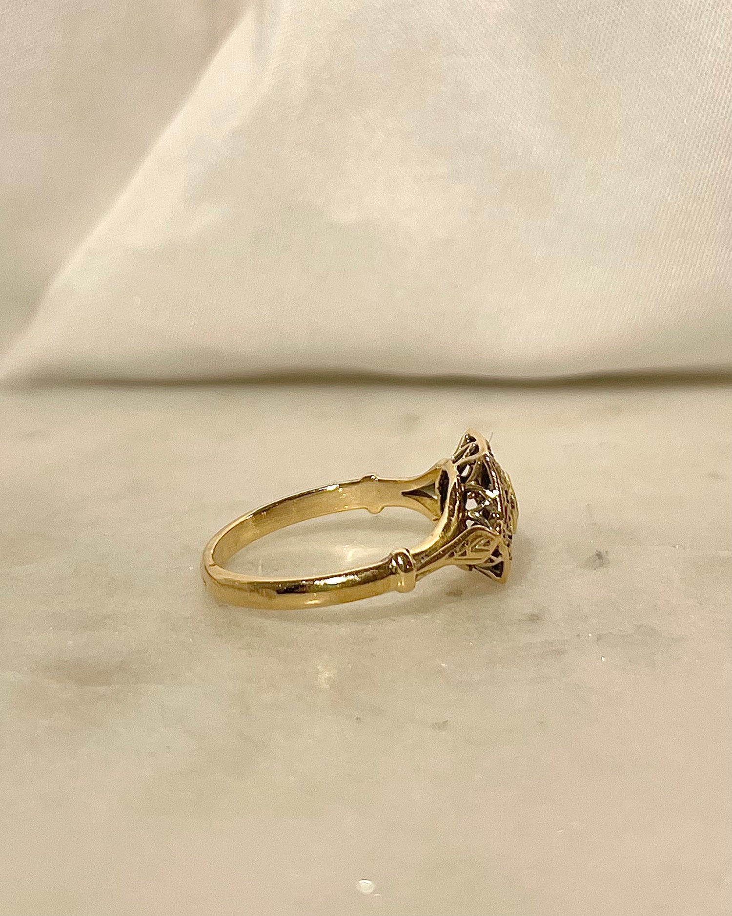 Bague Vintage Art-Déco Diamant &quot;Joanne&quot;