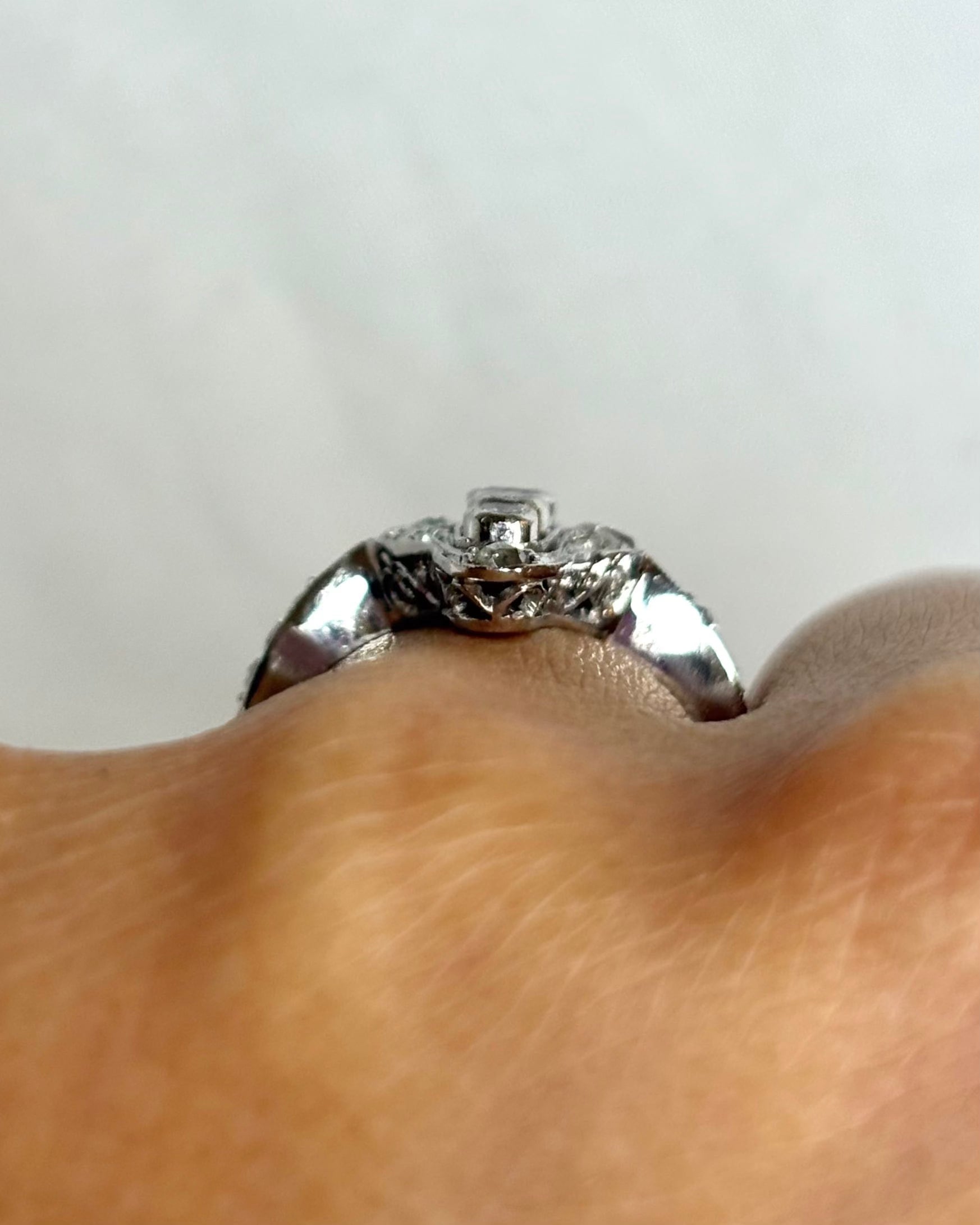 Marquise Art Deco Ring 19 Diamonds "Josianne"