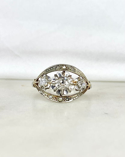 Bague Trilogie Art Déco Diamants 0.63 carats &quot;Agnès&quot;