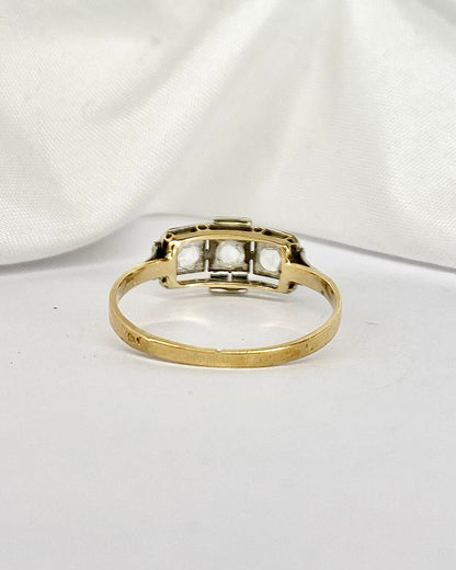 Bague Art Déco 3 Diamants &quot;Clothilde&quot;