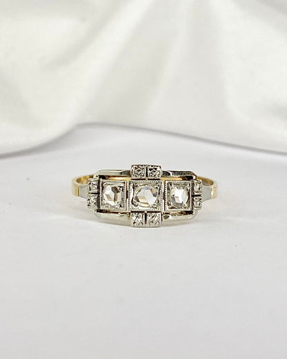 Bague Art Déco 3 Diamants &quot;Clothilde&quot;