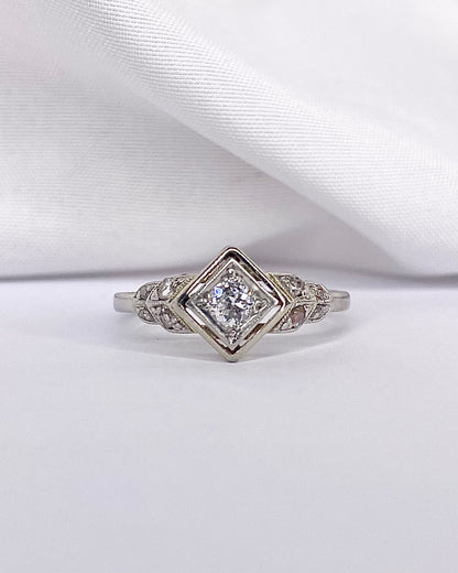 Bague Art Déco 9 Diamants &quot;Corine&quot;