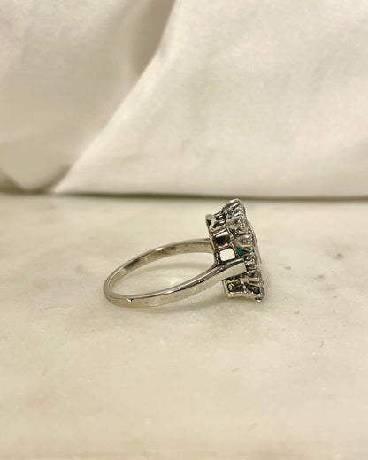 Bague marguerite Émeraude et Diamants &quot;Enore&quot;
