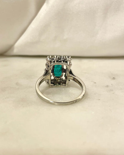 Bague marguerite Émeraude et Diamants &quot;Enore&quot;