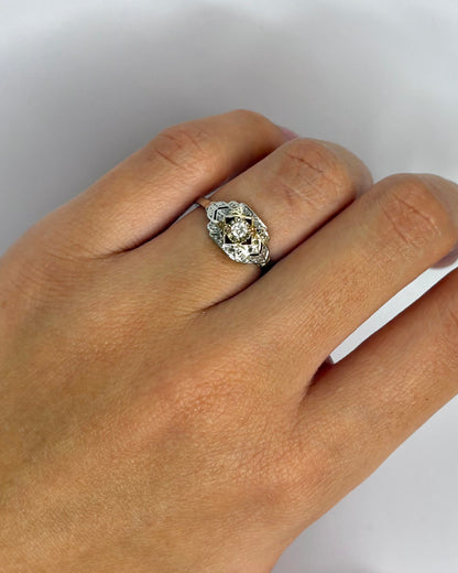Bague Art Déco 9 Diamants &quot;Loane&quot;