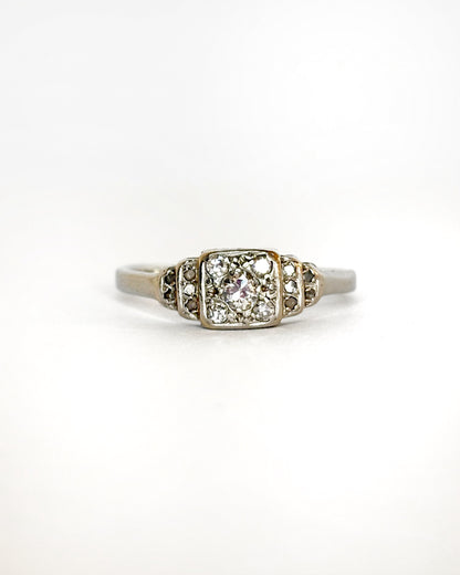 Bague Art Déco 15 Diamants &quot;Camélia&quot;