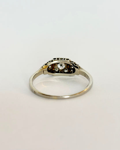 Bague Art Déco 15 Diamants &quot;Camélia&quot;
