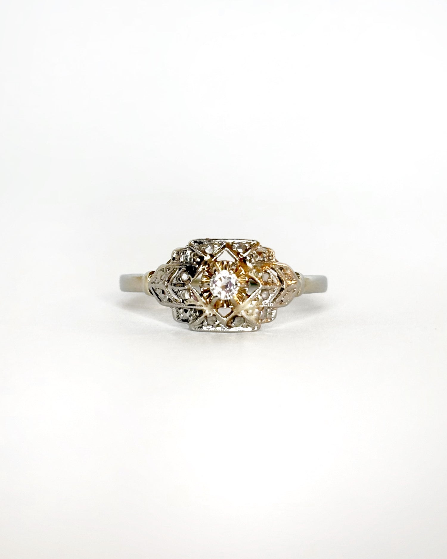 Bague Art Déco 9 Diamants &quot;Loane&quot;