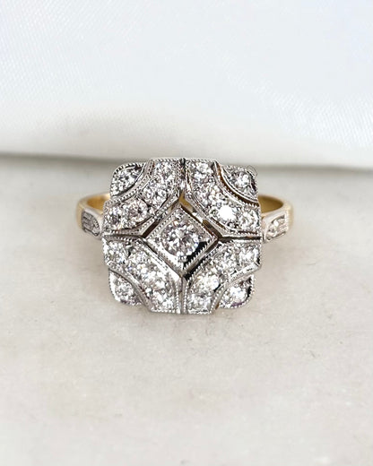 Bague Art Déco Diamants 0.75 carat &quot;Anabelle&quot;