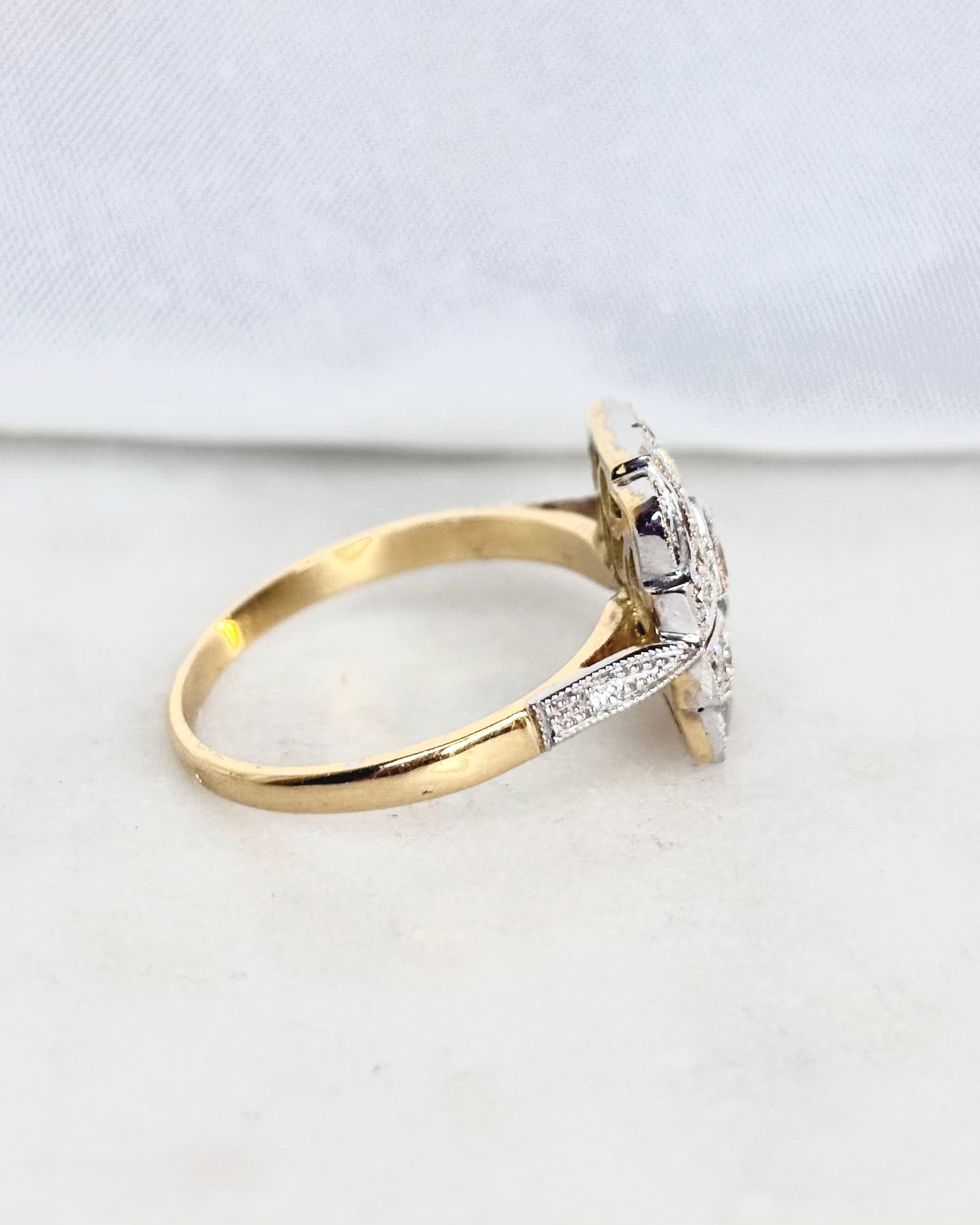 Bague Art Déco Diamants 0.75 carat &quot;Anabelle&quot;