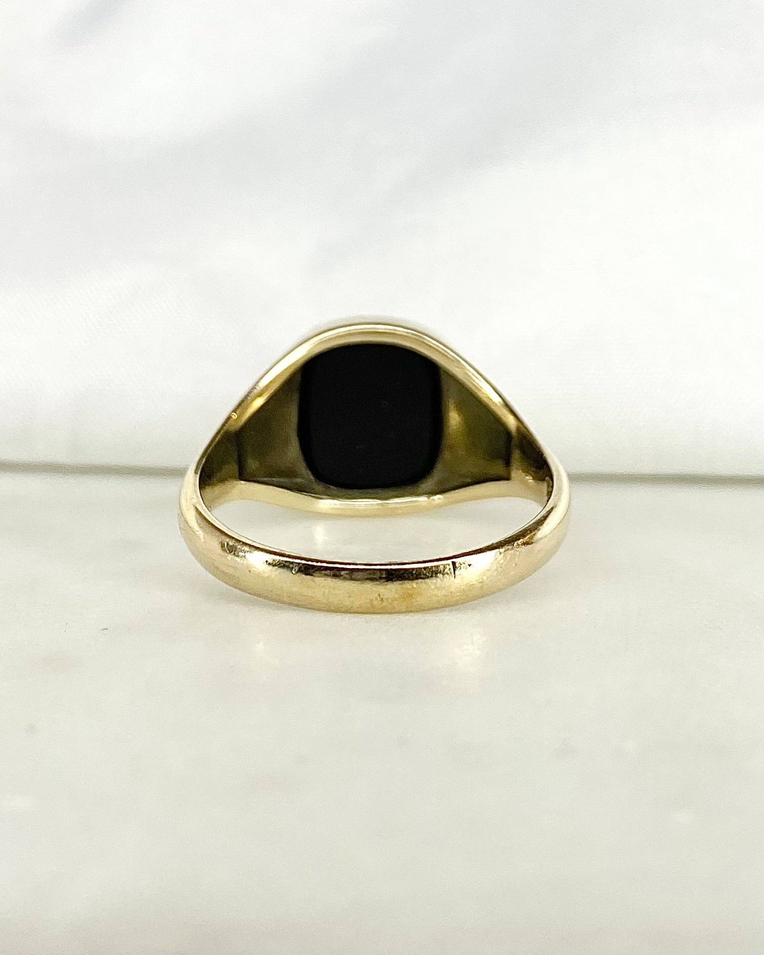 Bague Chevalière Onyx 2 carats &quot;Lou&quot;