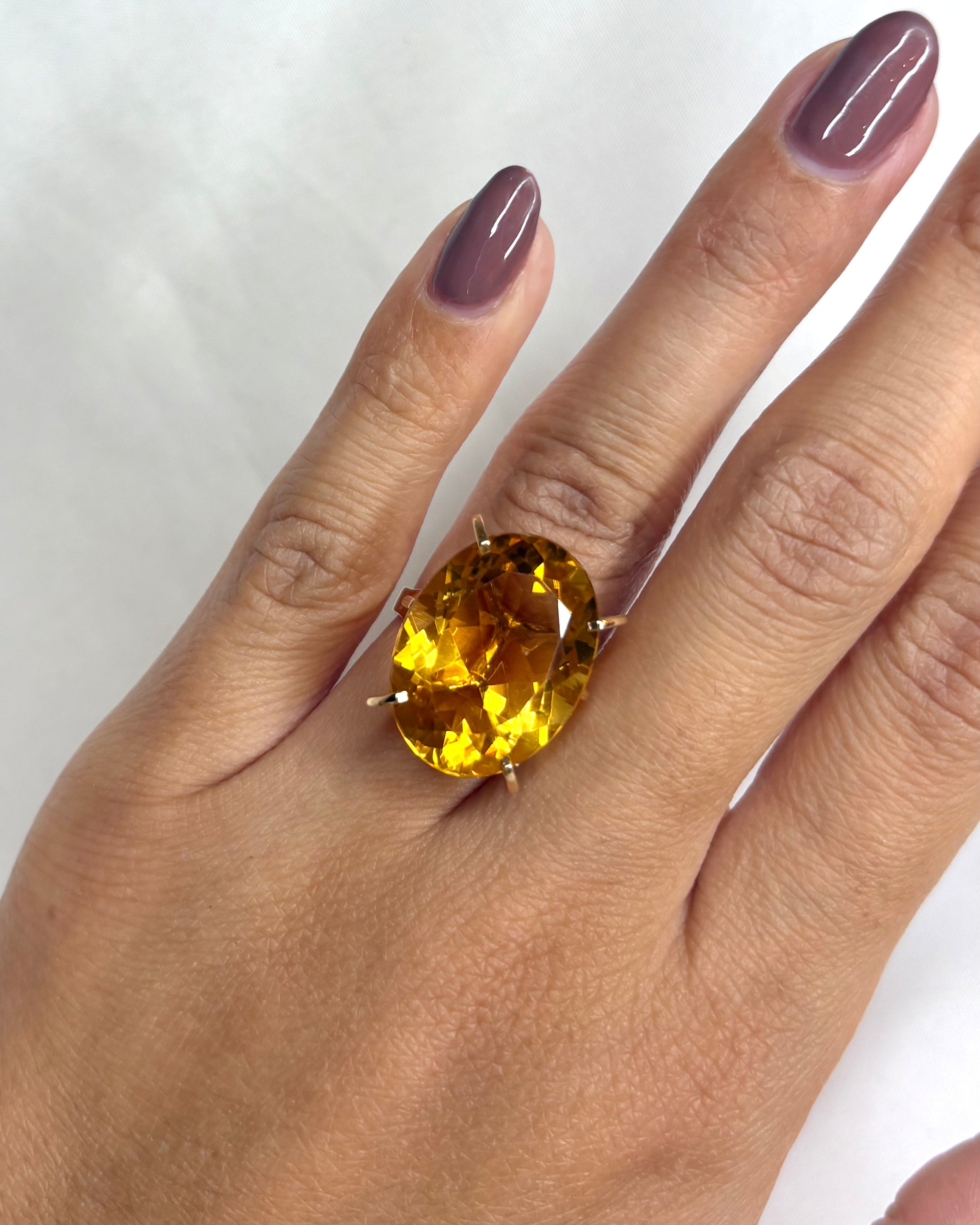 Bague Cocktail Citrine 14.5 carats &quot;Hortense&quot;
