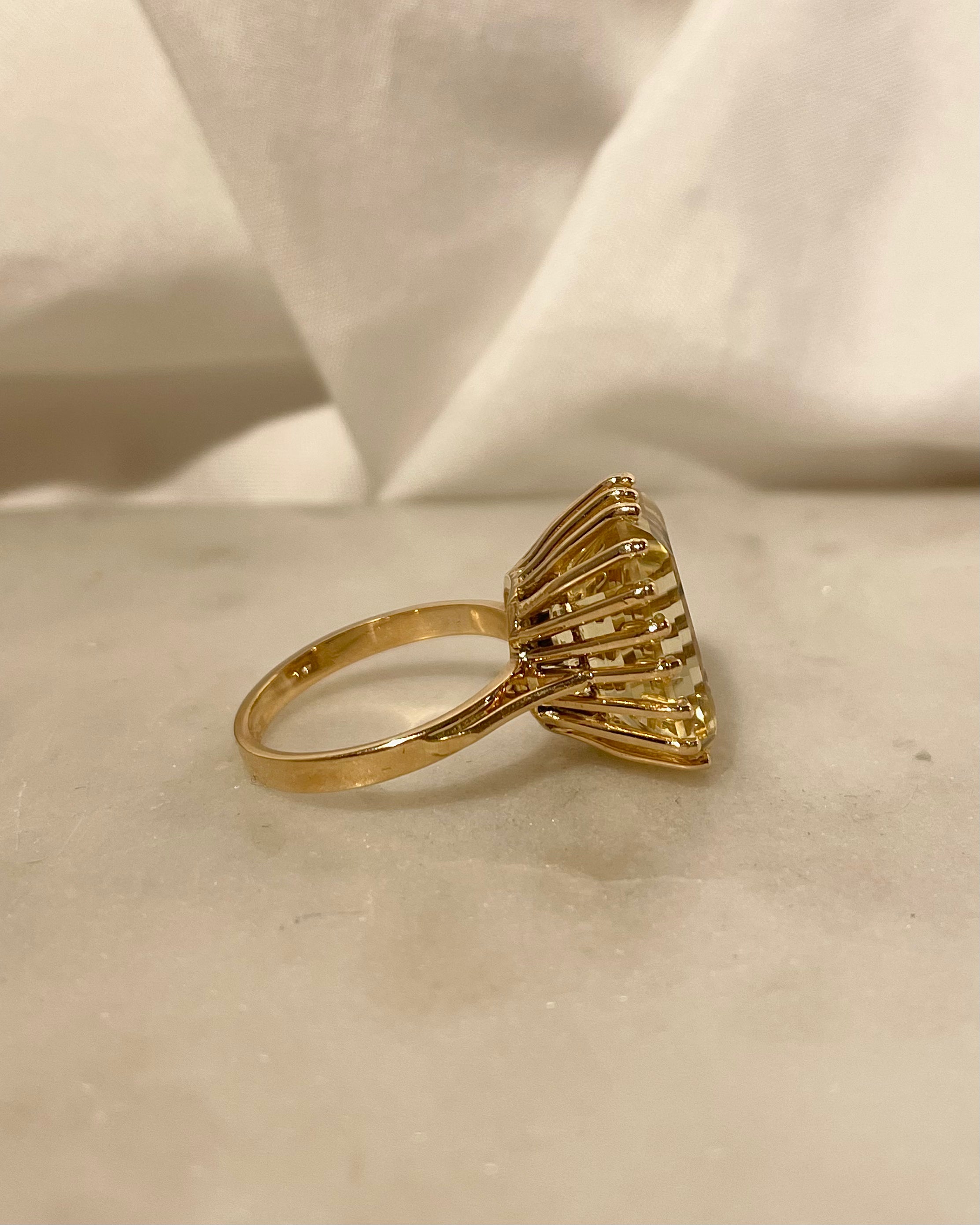 Bague Cocktail Citrine 14.24 carats "Chance"